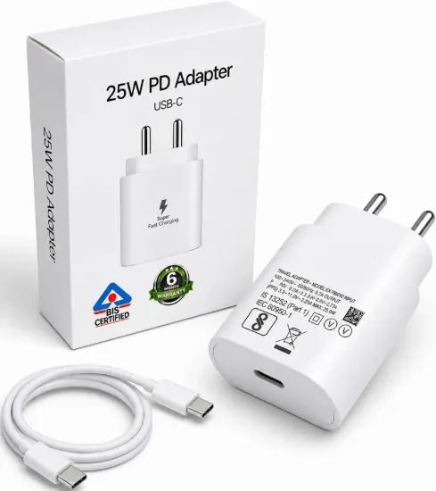 Picture of 25W PD Adapter USB-C with USB-C to USB-C Cable – White