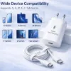 Picture of 25W PD Adapter USB-C with USB-C to USB-C Cable – White